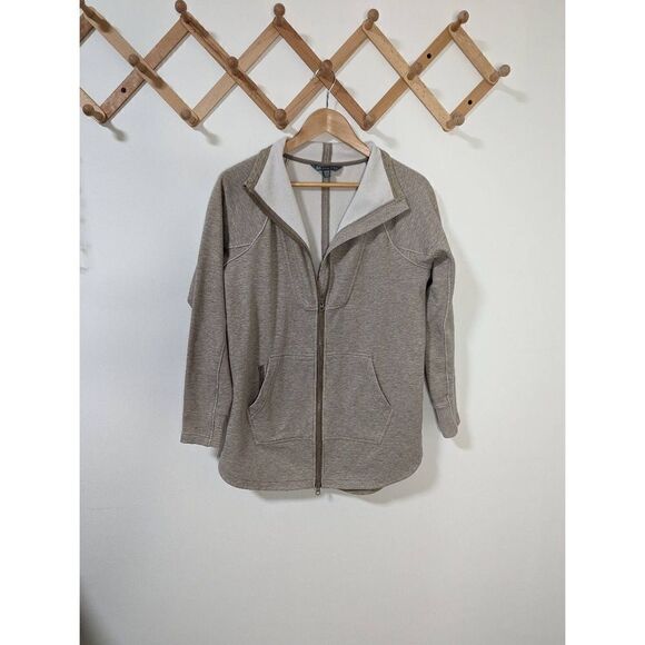 Title Nine Women's Warmup Fleece Swacket Tan Sweater Jacket - Size XS - Picture 1 of 9